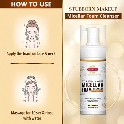Inveda Stubborn Makeup Micellar Foam Cleanser