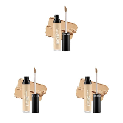 Swiss Beauty Liquid Light Weight Concealer With Full Coverage |Easily Blendable Concealer For Face Makeup With Matte Finish | Shade- Light - Moyen, 6g