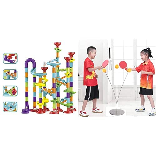 Chocozone Marble Run Track 108 Piece Marble Maze Building Sets Challenge Levels for STEM Learning, Educational Building Blocks Toys for 5 Years Old Toys for Kids