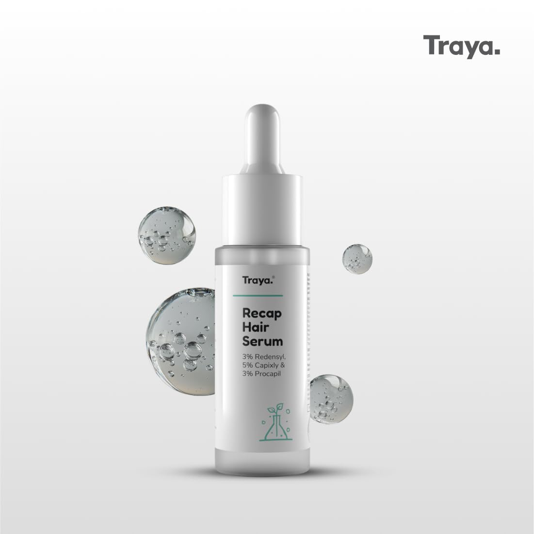 Traya Natural Hair Growth Serum With 3% Redensyl, 5% Capixyl, 3% Procapil For Increasing Hair Thickness, Natural DHT Blocker, For Hair Fall Control & Growth (30Ml)