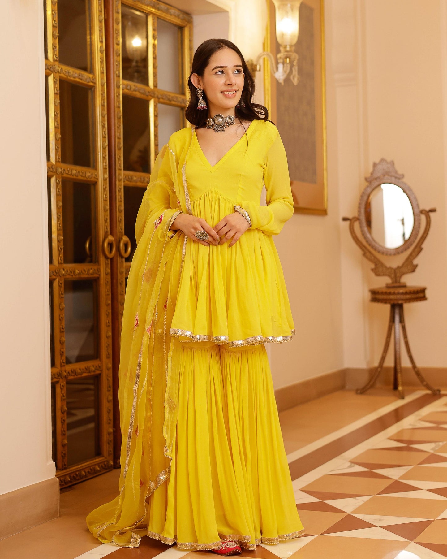 Falak Gotapatti Georgette Suit Set