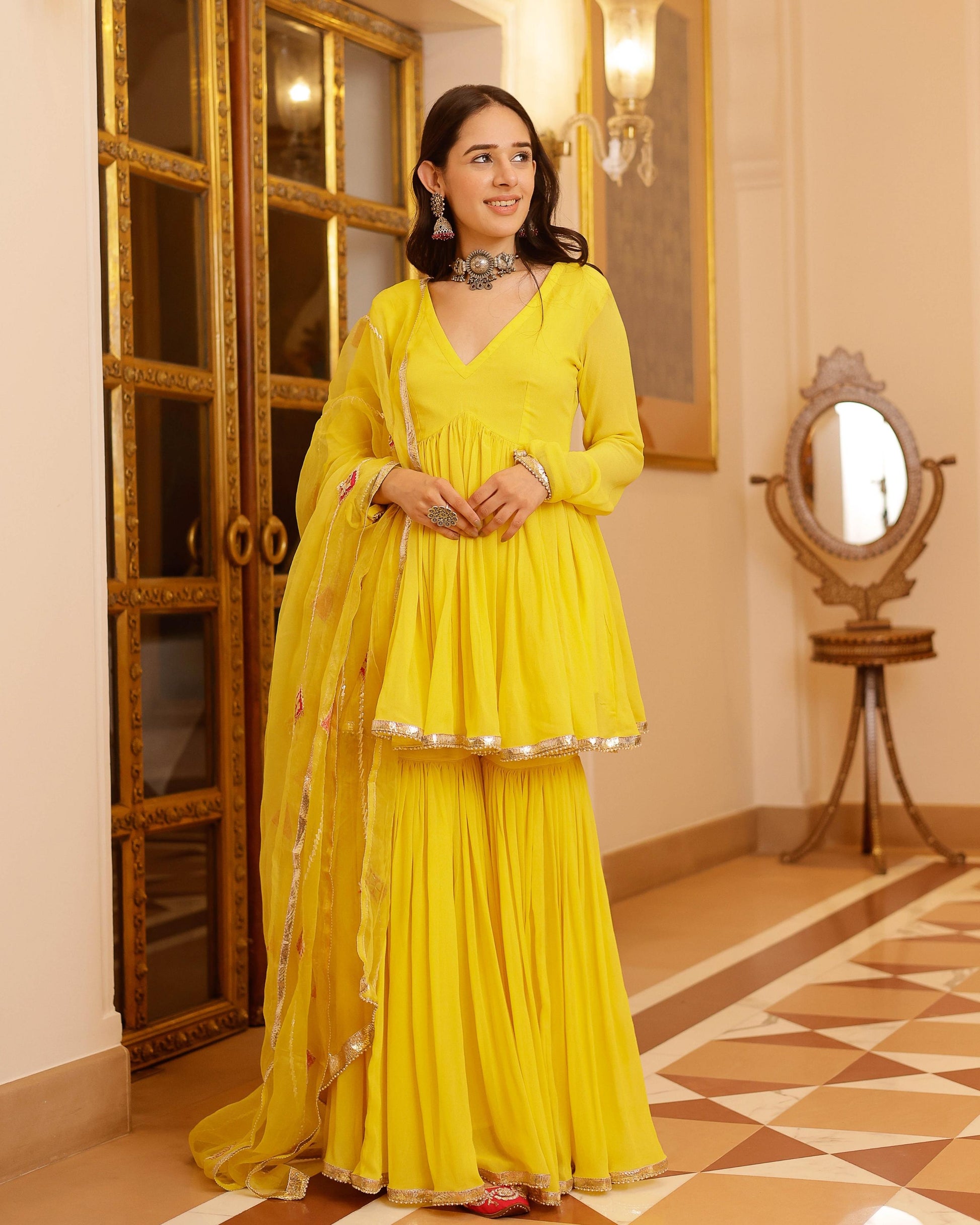 Falak Gotapatti Georgette Suit Set