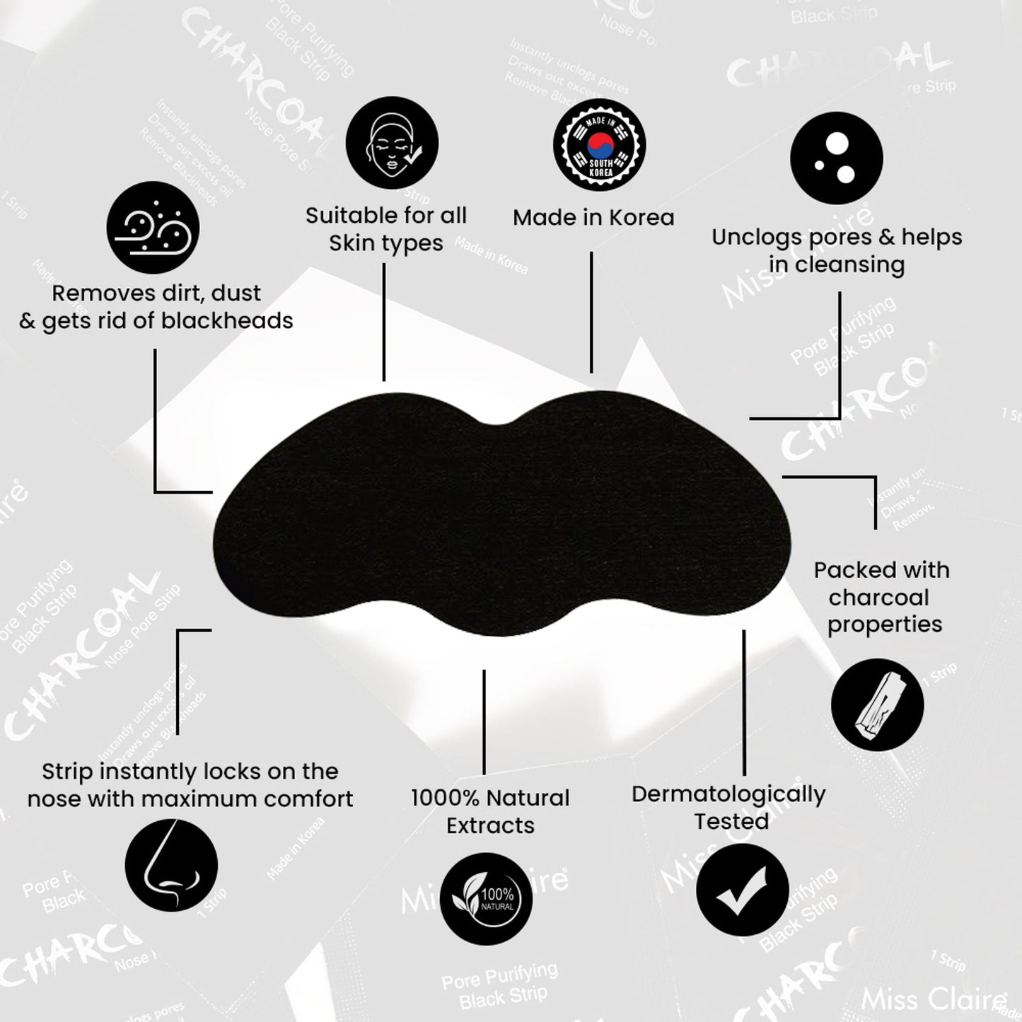 Miss Claire Charcoal Nose Strip