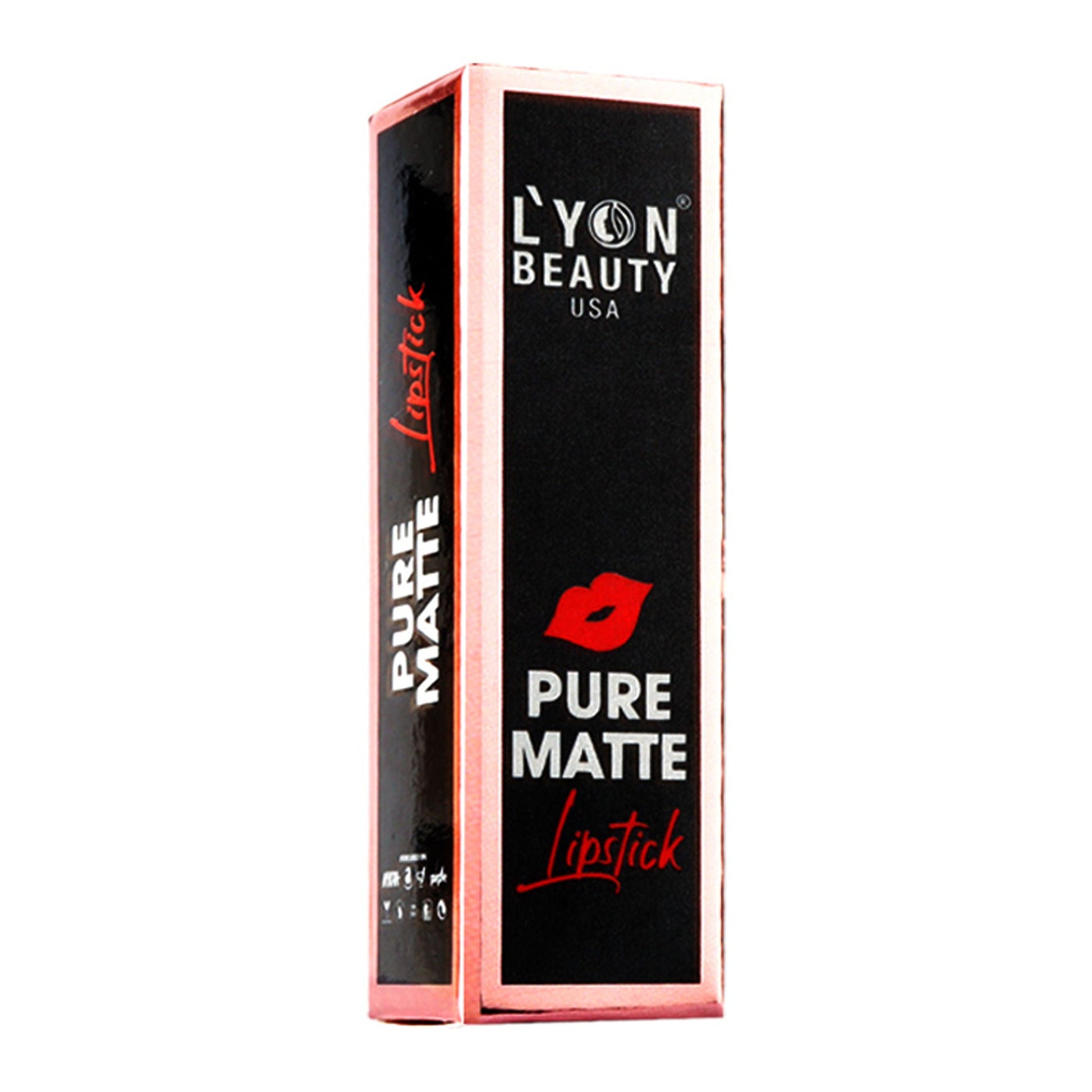 Lyon Beauty Pure Powder Matte Lipstick - 224 Red Wine