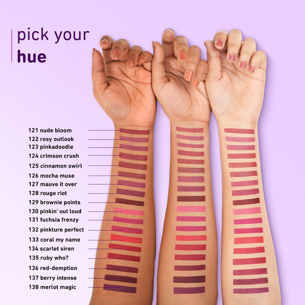 Plum Butter Crème Matte Lipstick Pinkture Perfect - 132 (Magenta Pink)