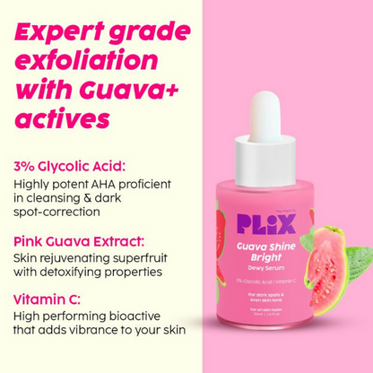 PLIX The Plant Fix Guava Glow With SPF 50+ Sunscreen & 3% Glycolic Acid Serum