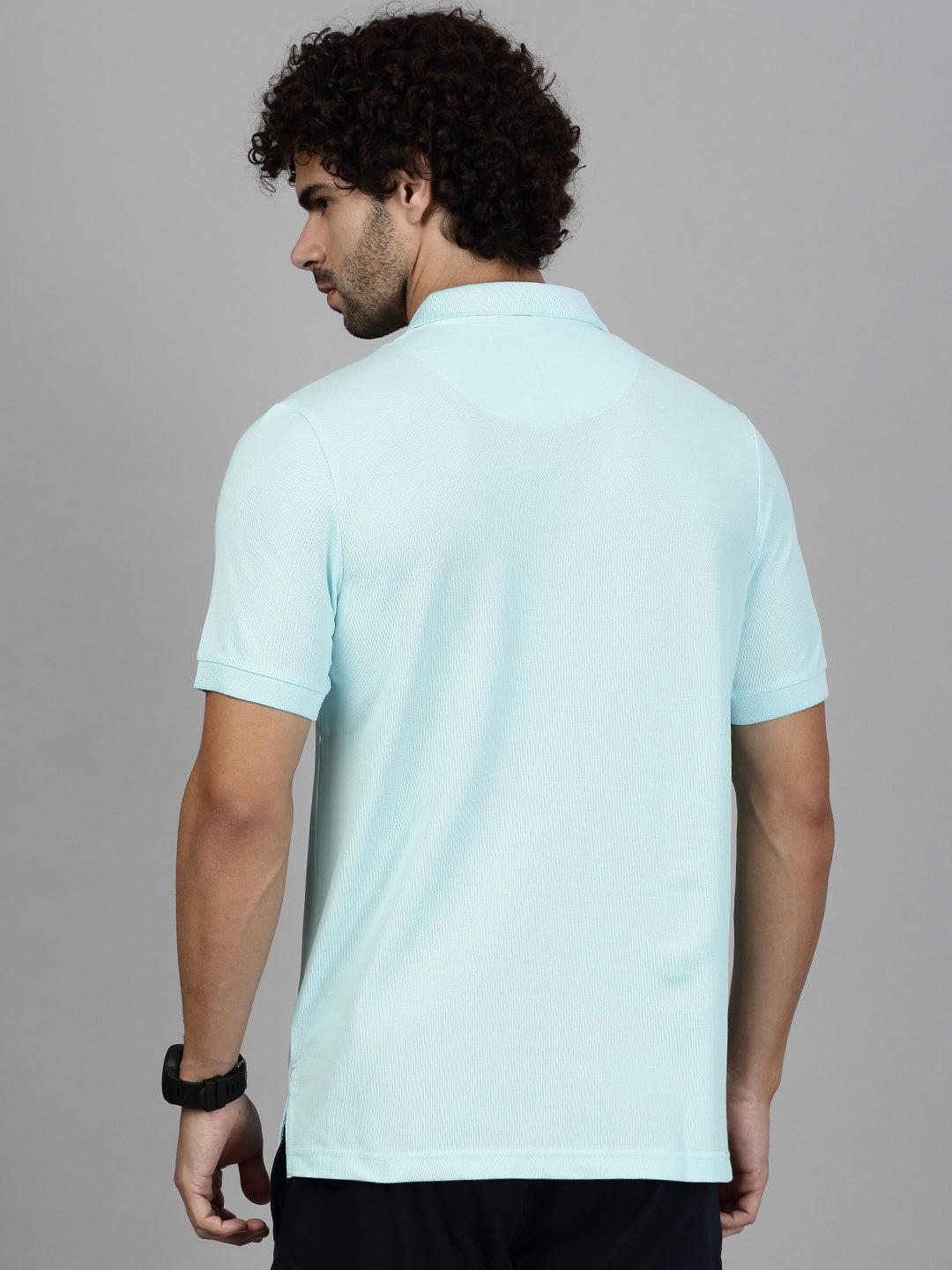 Men's Cotton Rich Pique Polo Aqua Marine Blue