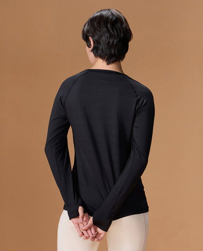 Regular Fit Basic Full Sleeve Top Black