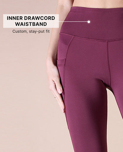 High-Waisted Workout Leggings Plum