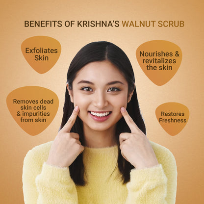 Krishna'S Herbal & Ayurveda Aloevera Walnut Scrub