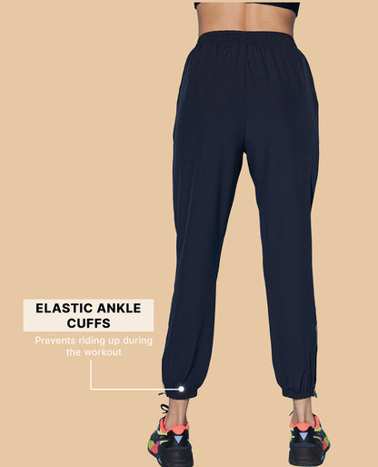 Kica High-Rise Training Track Pants Navy Blue