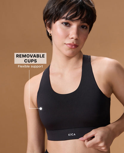 Crostini Full Coverage Sports Bra Black
