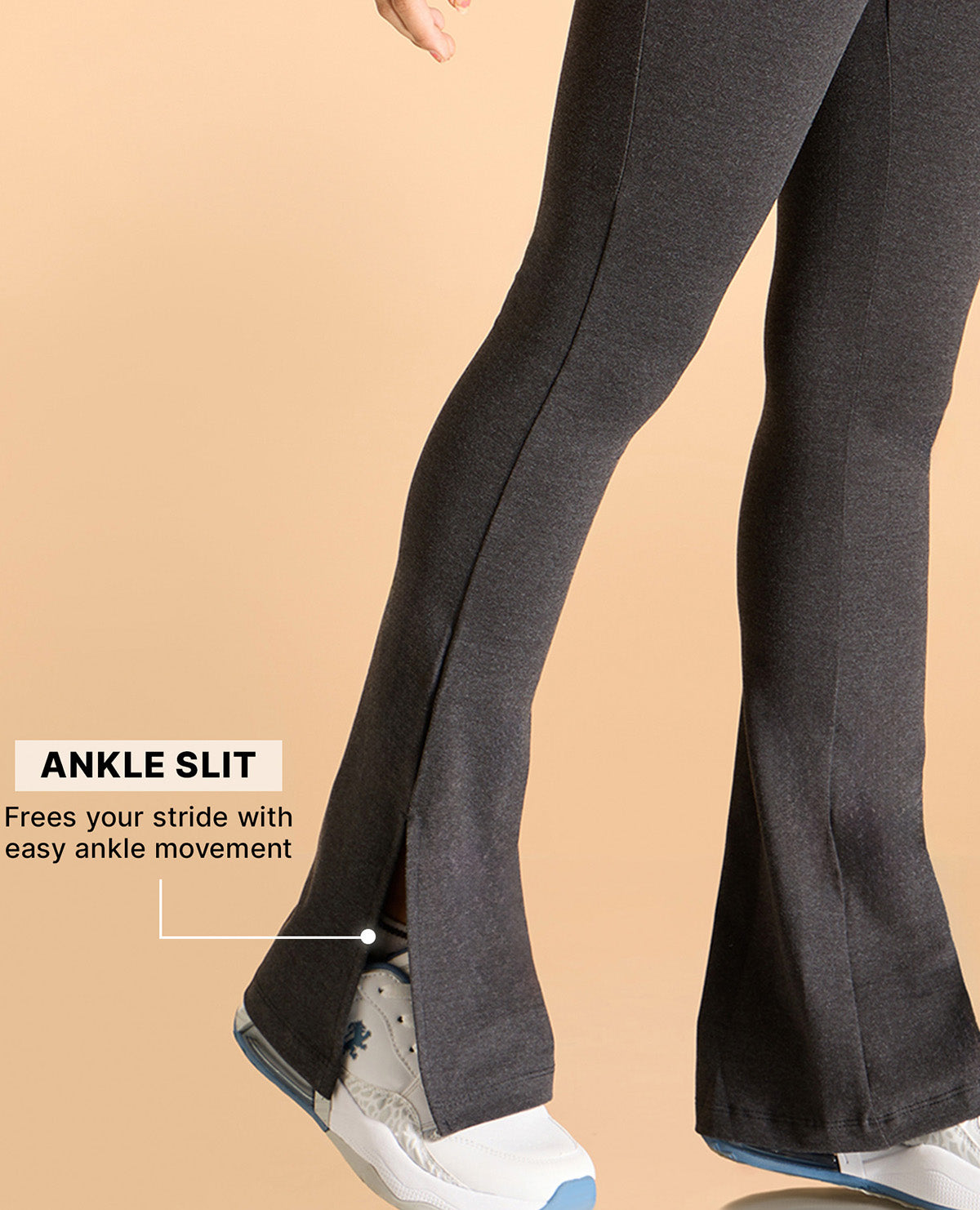 Kica Criss Cross Cotton Flare Comfort Pants Black