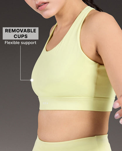 Luxe Crostini Full Coverage And High-Impact Sports Bra Neon