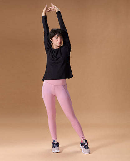 Cotton Yoga Top Black