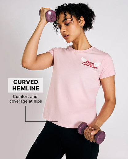 Cotton Everyday Essential Top Pink