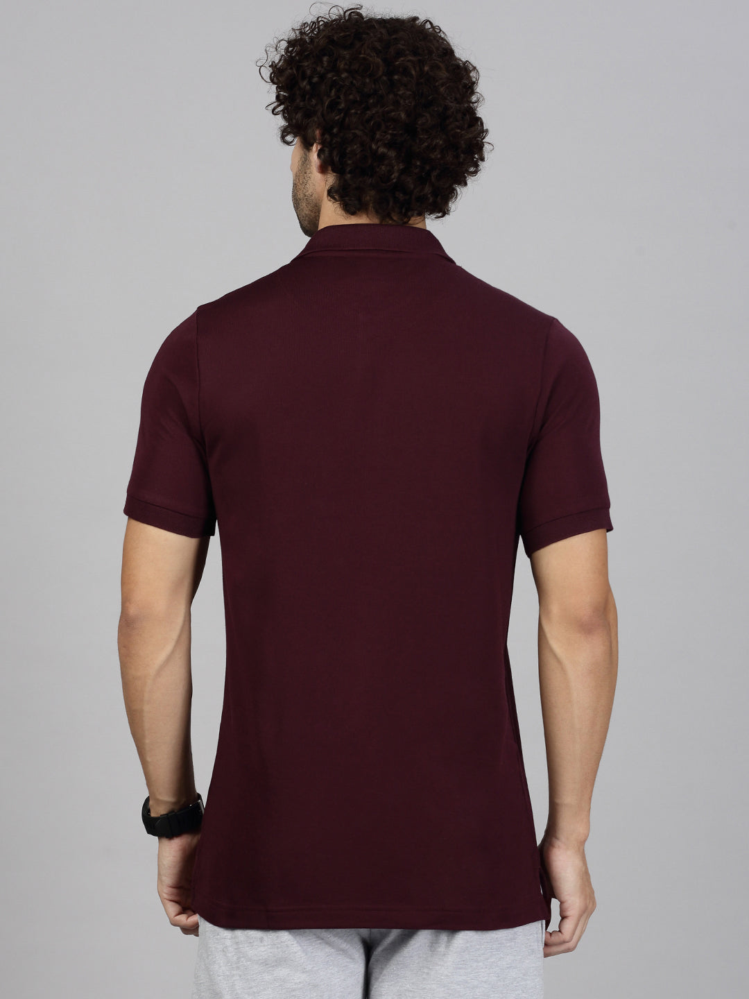 Men's Cotton Rich Pique Polo Grape