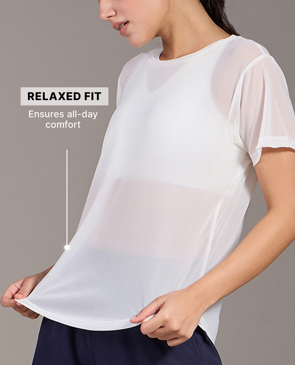 Kica Quick Dry Mesh Sporty Top White