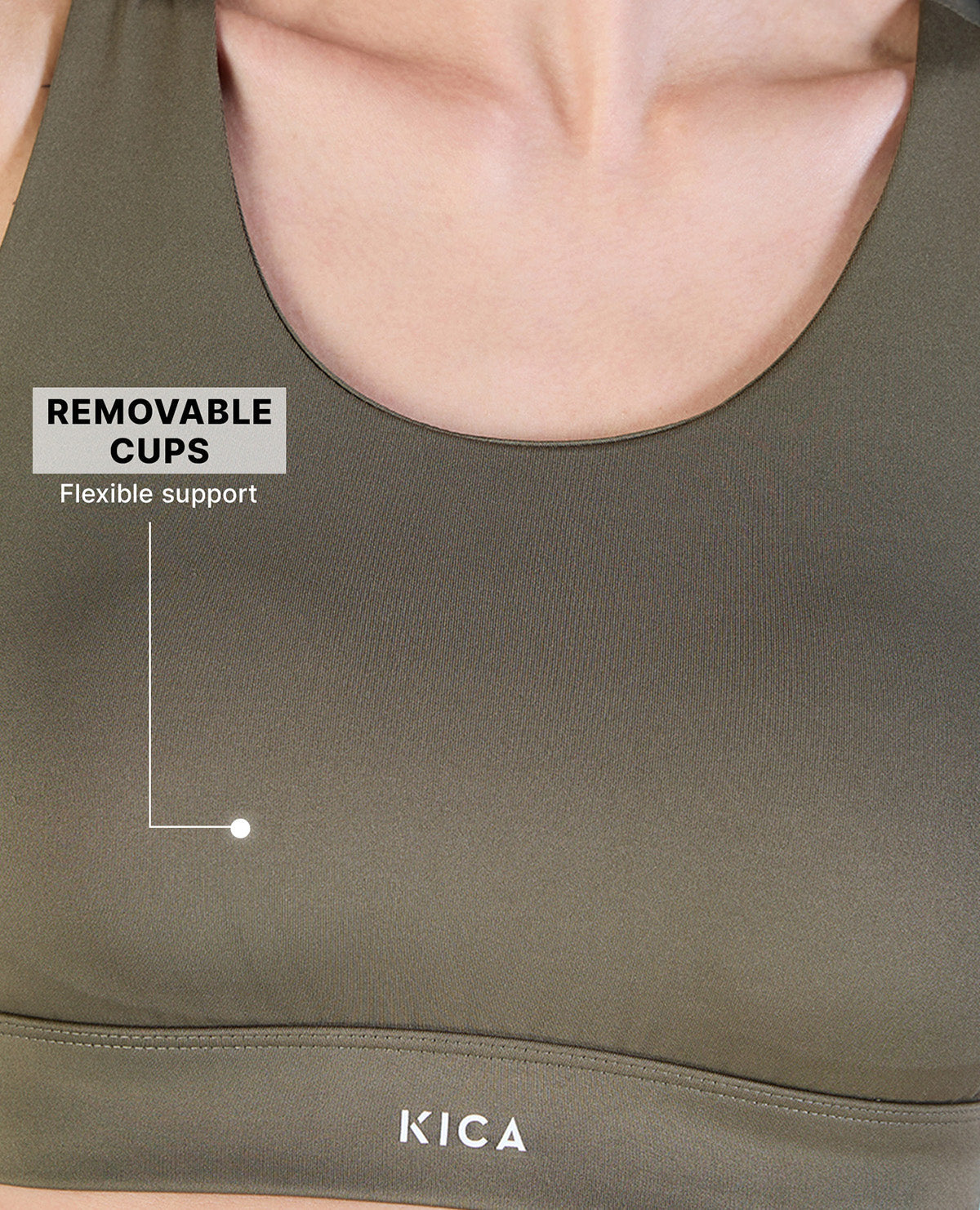 Crostini Full Coverage Sports Bra Olive
