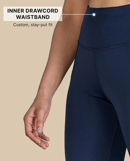 High-Waisted Workout Leggings Navy Blue