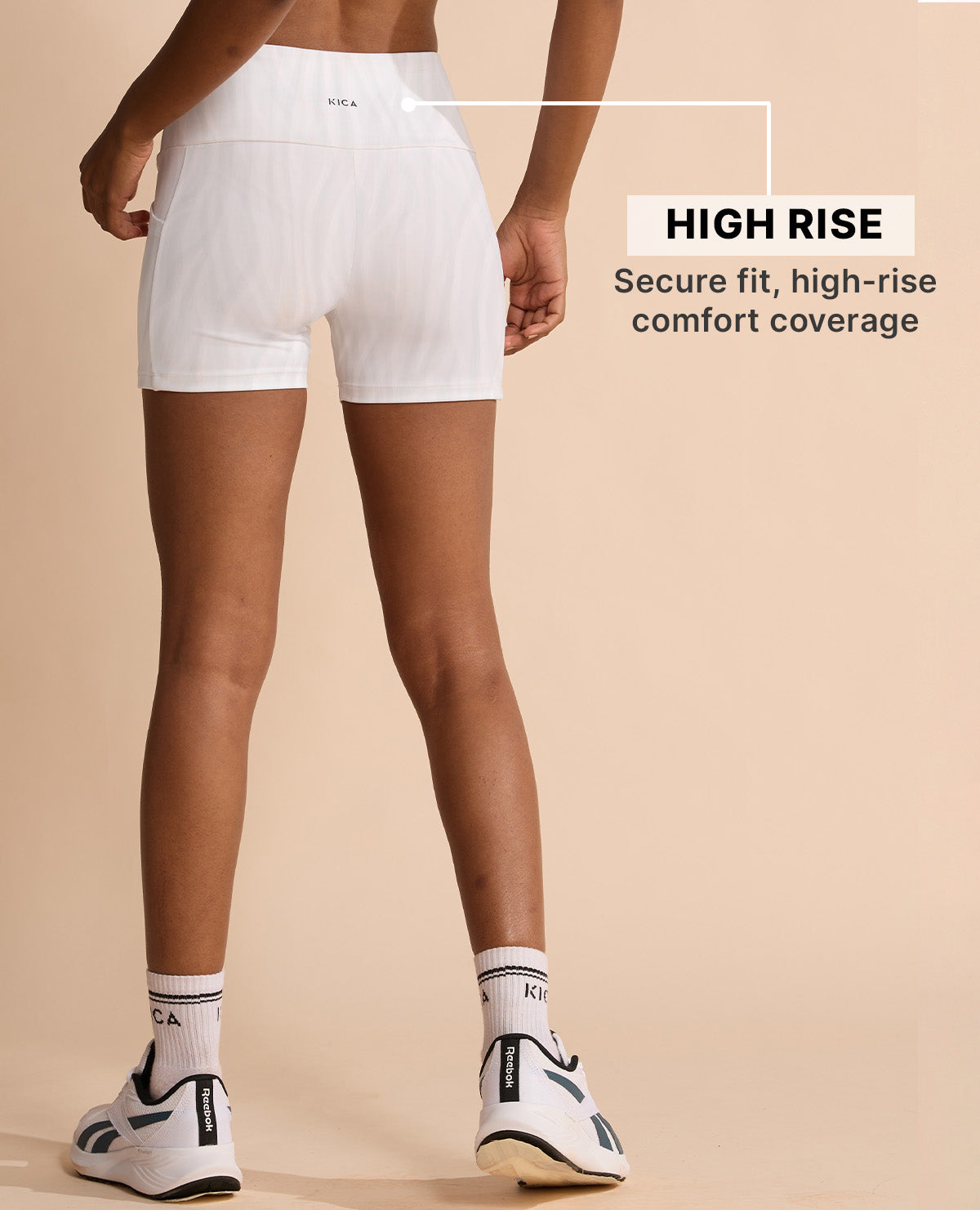 High Waisted Second SKN Booty Shorts Animal print White
