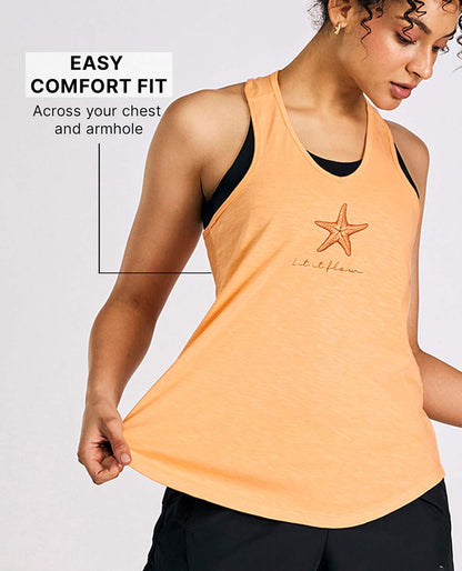 Everyday Cotton Longline Tank Top Orange