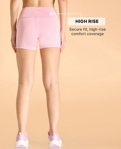 Kica High-Waisted Workout Booty Shorts Pink