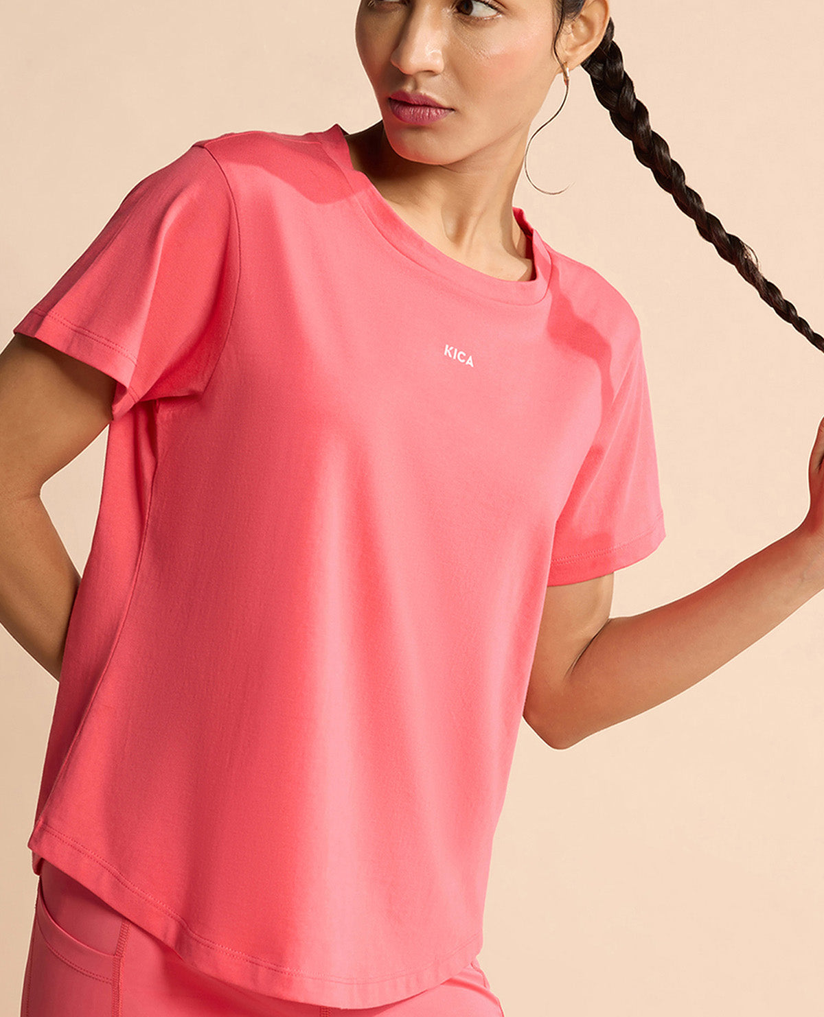 Kica Cotton Regular Fit Top With Flattering Hip Coverage Apple