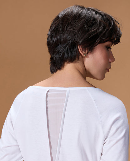 Cotton Yoga Full Sleeve Top White