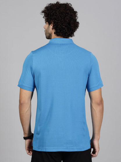 Men's Cotton Rich Pique Polo Biza Blue