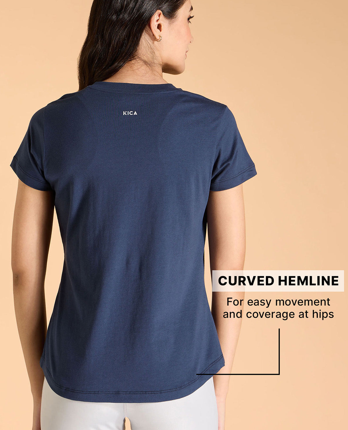 Kica Regular Fit Everyday Cotton Top Navy Blue