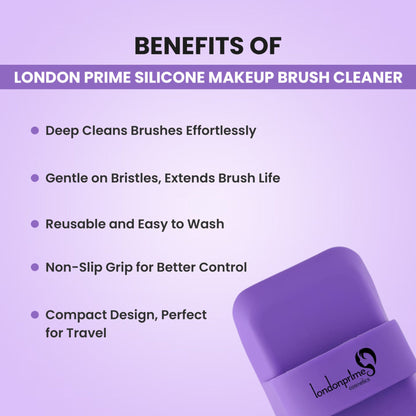 London Prime Silicone Makeup Brush Cleaner - Purple ( Formerly London Pride Cosmetics )