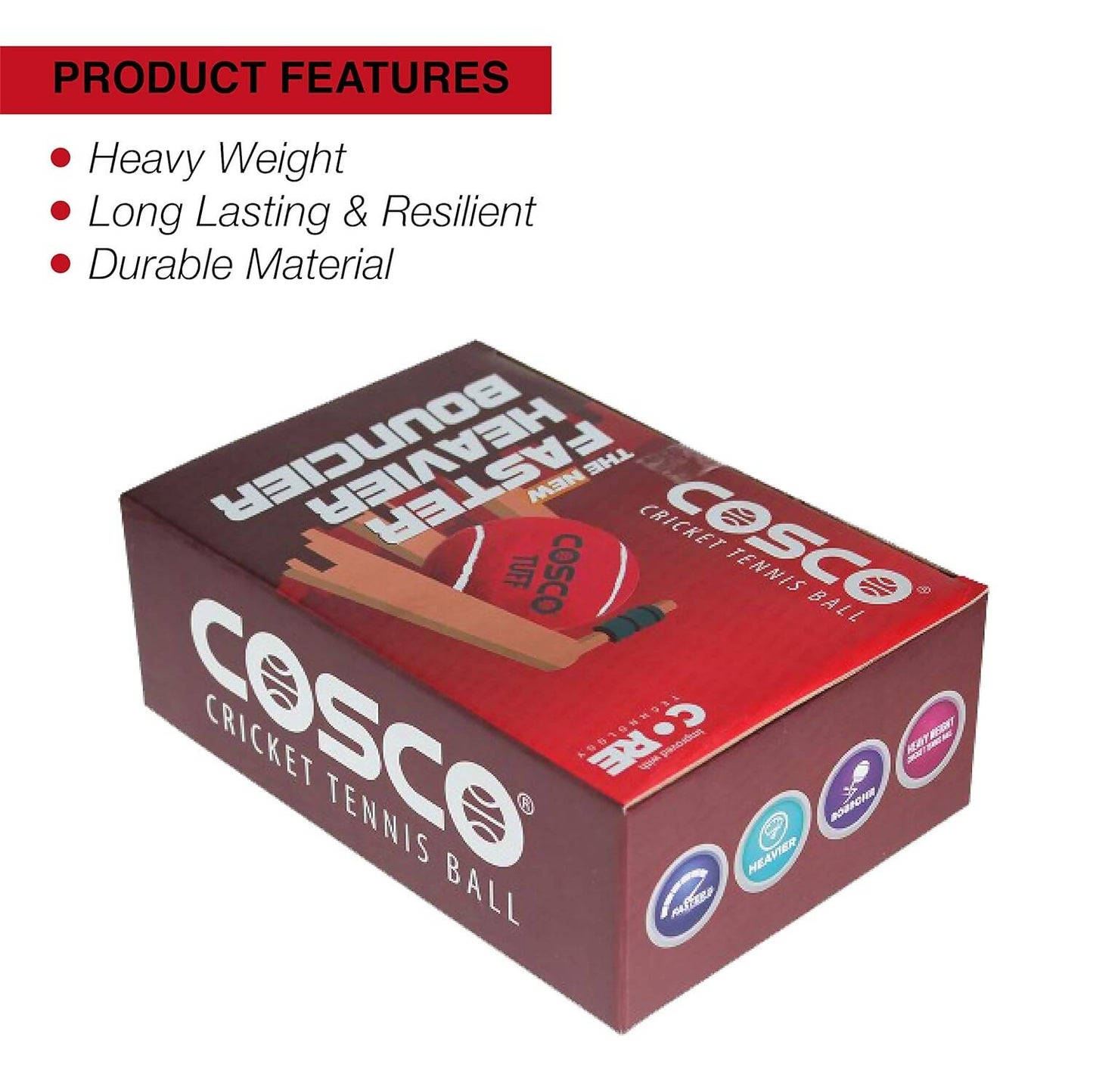 Cosco Tuff Heavy Weight Ball - Red (Pack of 6)