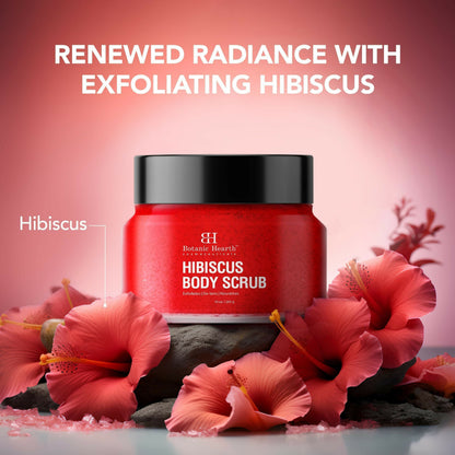 Botanic Hearth Hibiscus Body Scrub For Brighter, Smoother, Hydrated &amp; Moisturized Skin