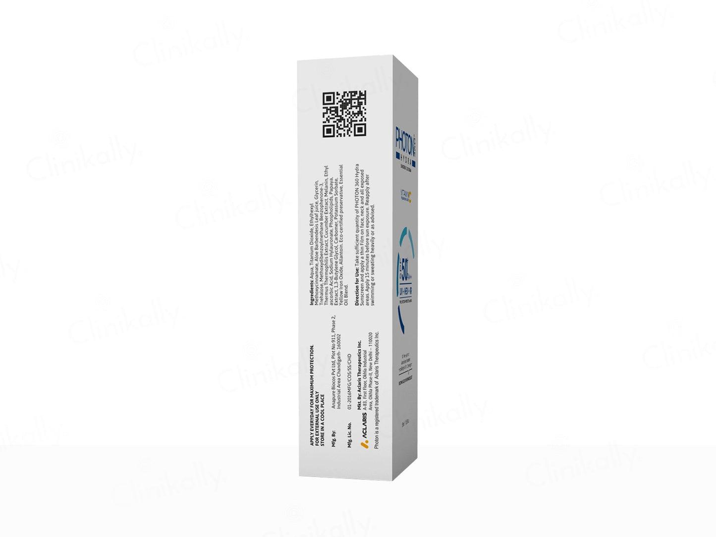 Aclaris Photon 360 Hydra Sunscreen Fluid Cream SPF 50+