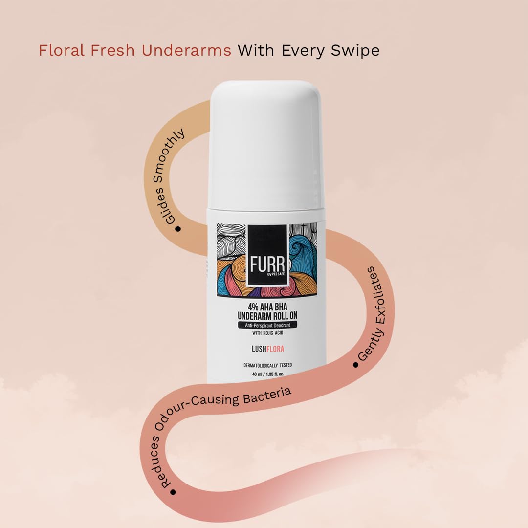 FURR Luxury Underarm Roll-On 40ml with AHA BHA & Kojic Acid