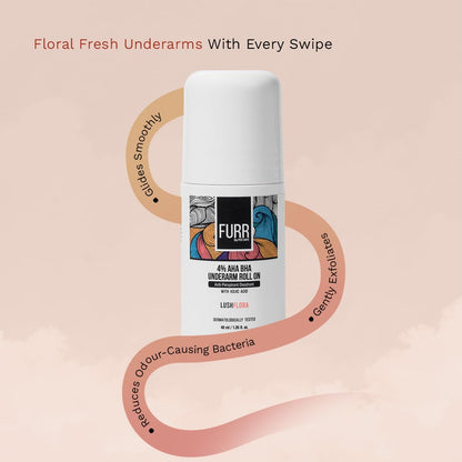 FURR Luxury Underarm Roll-On 40ml with AHA BHA & Kojic Acid