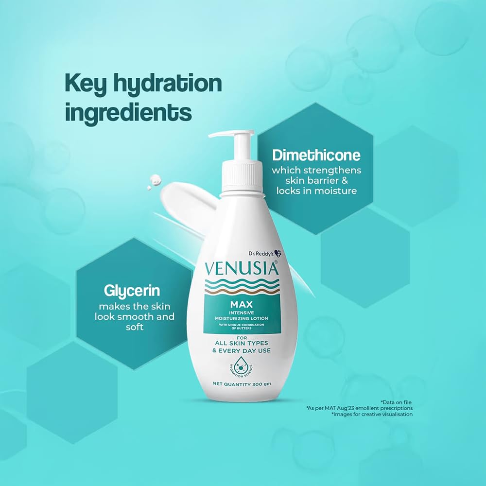 Venusia Max Luxury Moisturizing Lotion for Dry Skin, 300g