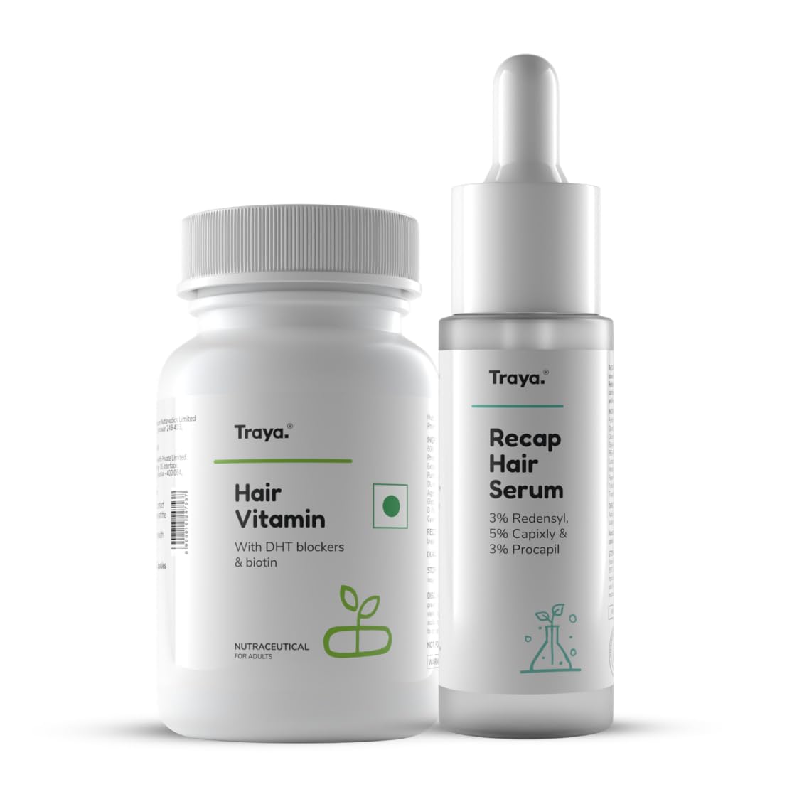 Traya Natural Hair Growth Serum With 3% Redensyl, 5% Capixyl, 3% Procapil For Increasing Hair Thickness, Natural DHT Blocker, For Hair Fall Control & Growth (30Ml)