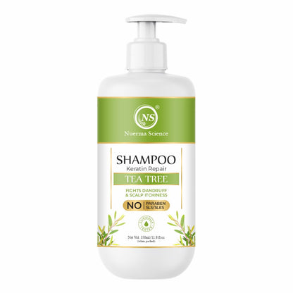Nuerma Science Keratin Repair Tea Tree Shampoo for Shine, Soft & Frizz-Free Hair Damage Repair
