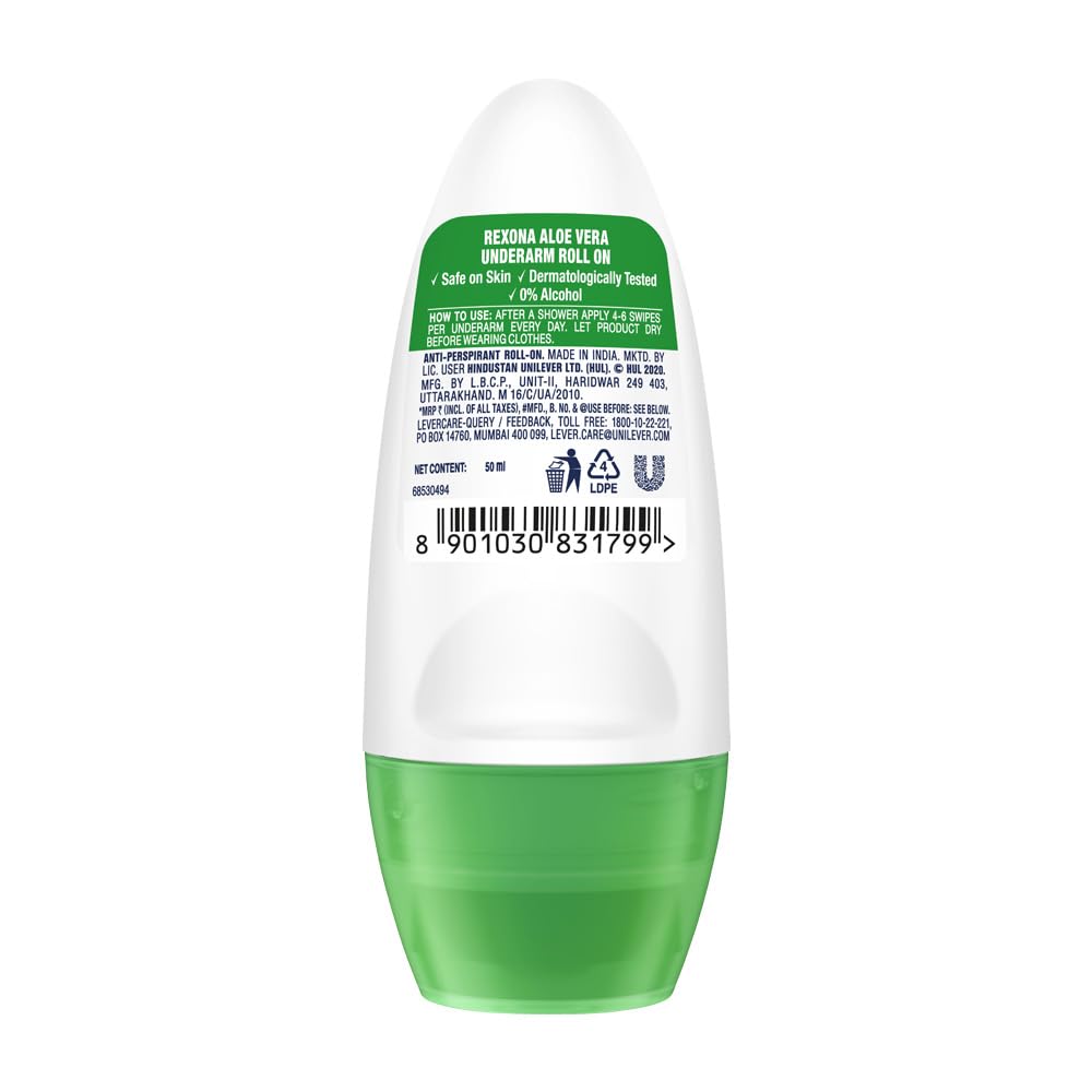 Rexona Aloe Vera Women's Antiperspirant Roll-On Deodorant 50ml