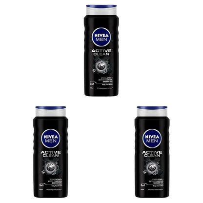 NIVEA MEN Active Clean Shower Gel,500 ml (Pack of 1)