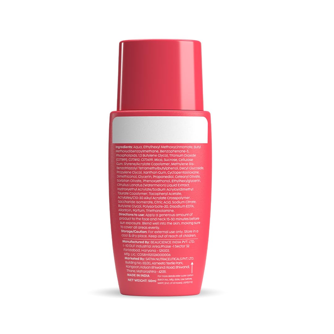 Plix Watermelon Tint SPF 50 Sunscreen for Light Glow & Sun Repair