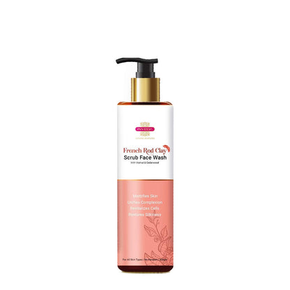 Inveda French Red Clay Scrub Face Wash