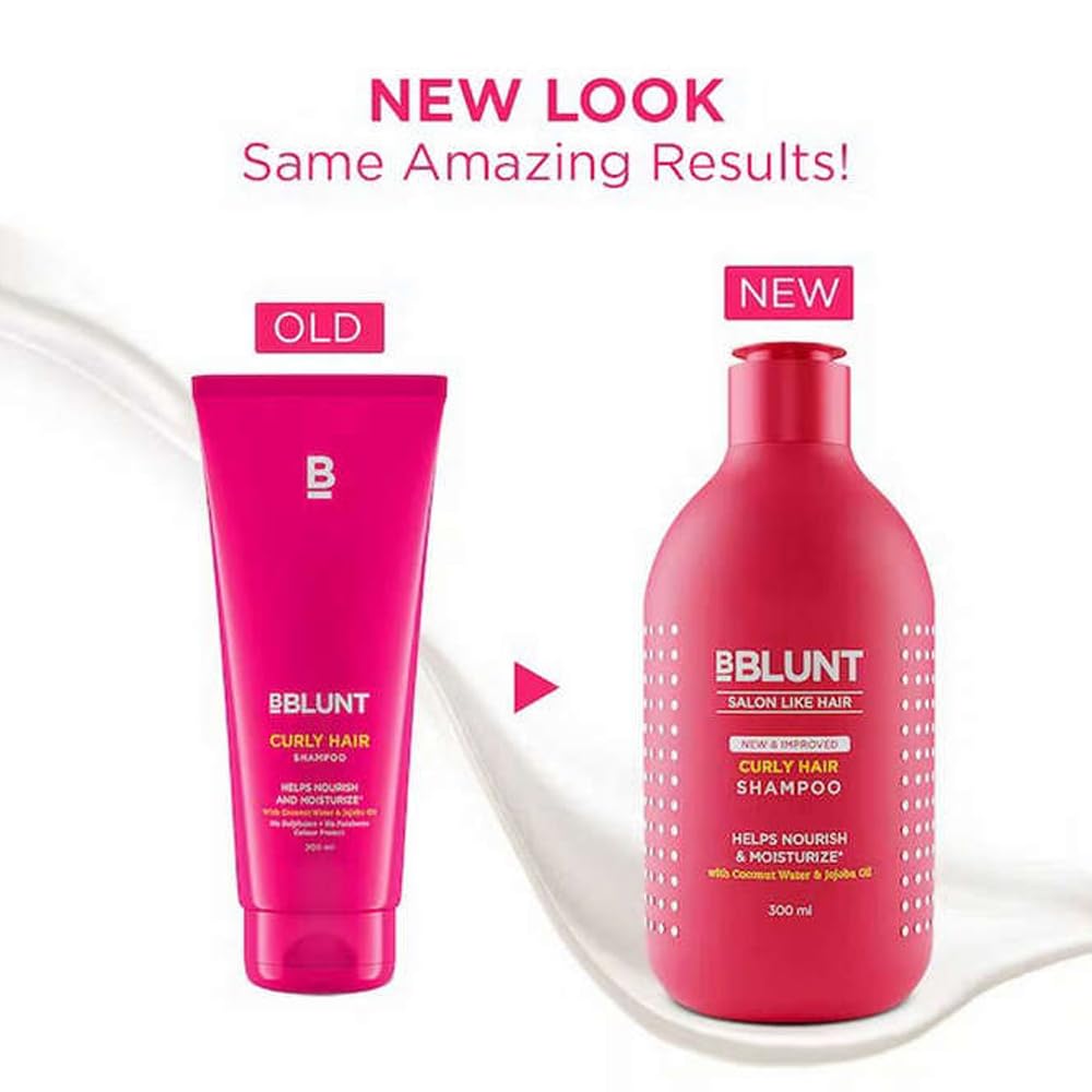 BBLUNT Curly Hair Shampoo with Coconut Water & Jojoba Oil - 300 ml