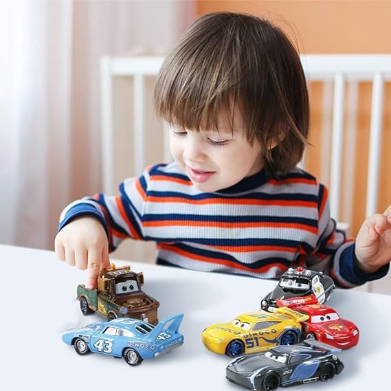 Galaxy Hi-Tech Mini Metal Die Cast Car Toy Vehicle Play Set, Free Wheel High Speed Unbreakable, Small Racing Movie Vehicle Car for Exciting Playtime Adventures for Kid, Multicolor, Set of 6