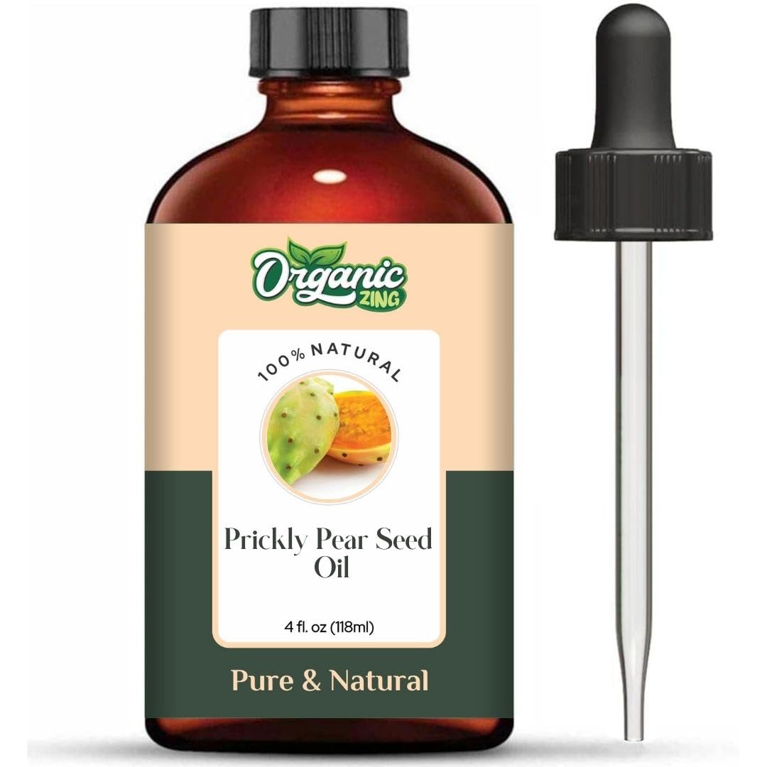 Organic Zing Prickly Pear Seed (Opuntia basilaris P.) Oil | Pure & Natural Carrier Oil for Massage, Skincare & Haircare