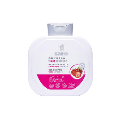 Sairo Strawberry Bath & Shower Gel 750ml - Nourishing, All Skin Types