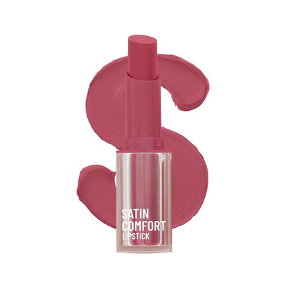 Swiss Beauty Satin Matte Lipstick, Hydrating, Roasted Brown, 3g