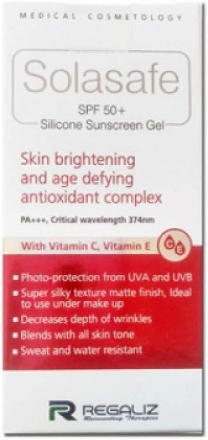 Regaliz Solasafe SPF 50+ Silicone Sunscreen Gel
